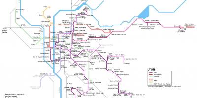 Lyon vasúti térkép