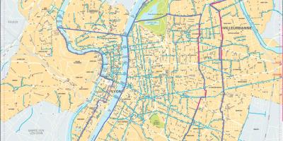 Térkép Lyon kerékpár