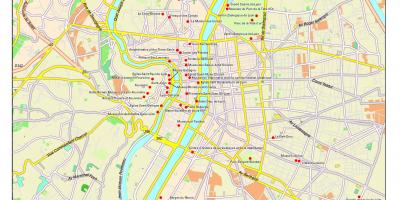 Lyon turisztikai látnivalók térkép