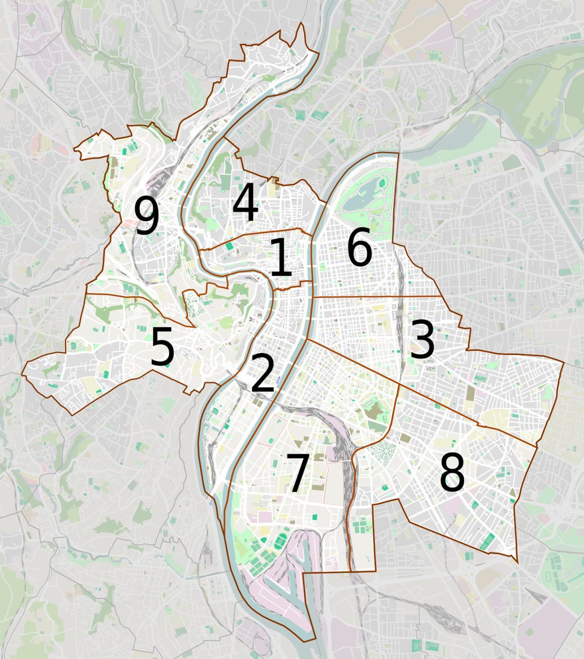 térkép Lyon környéken