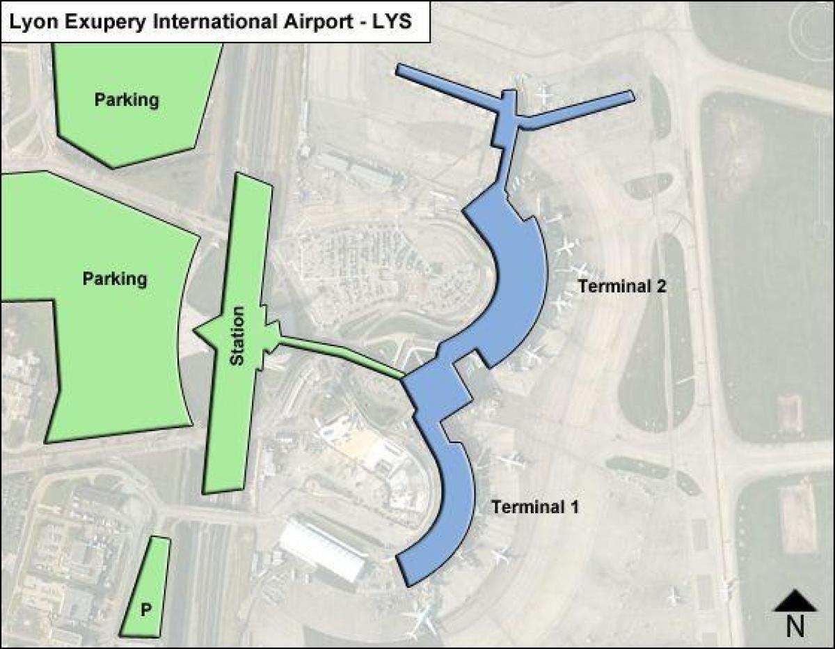 Térkép Lyon airport terminal