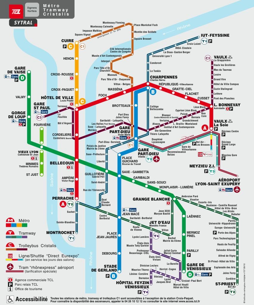 Lyon a föld alatt térkép