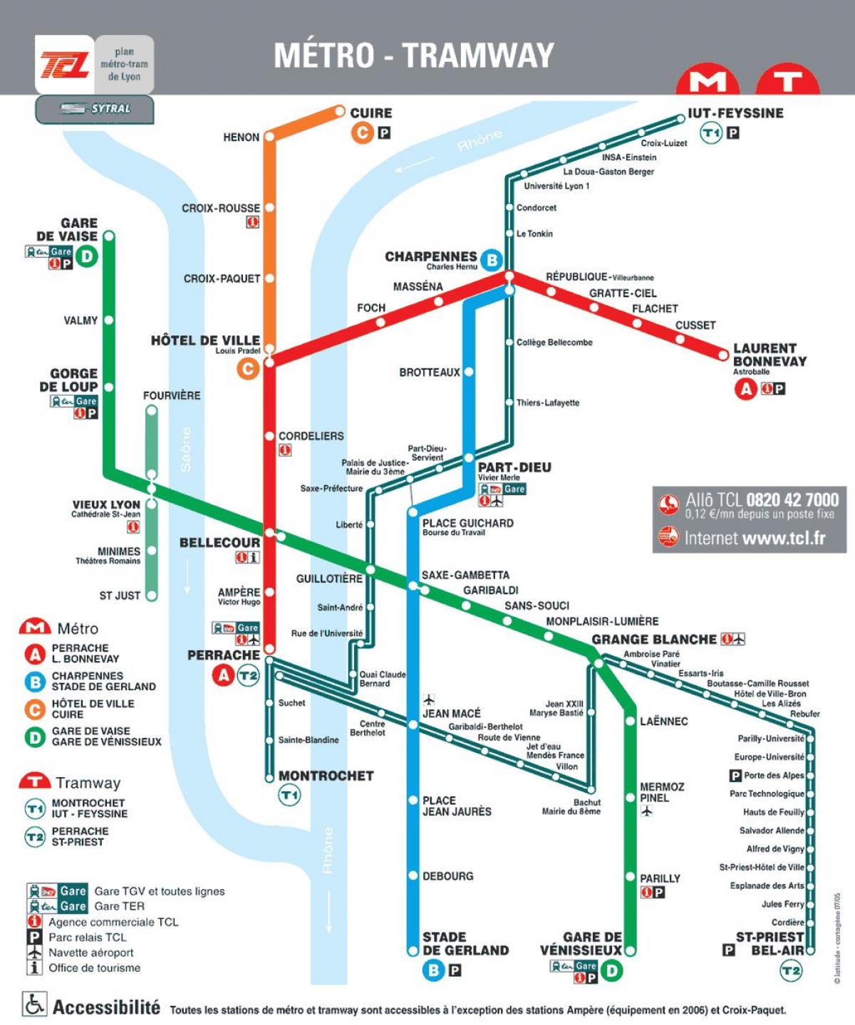 Lyon, franciaország metró térkép