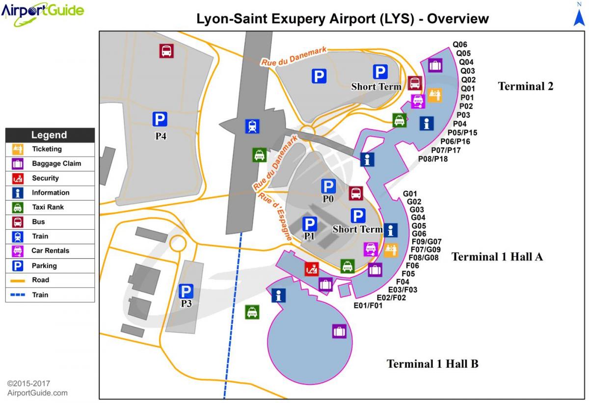 Lyon, franciaország repülőtér térkép