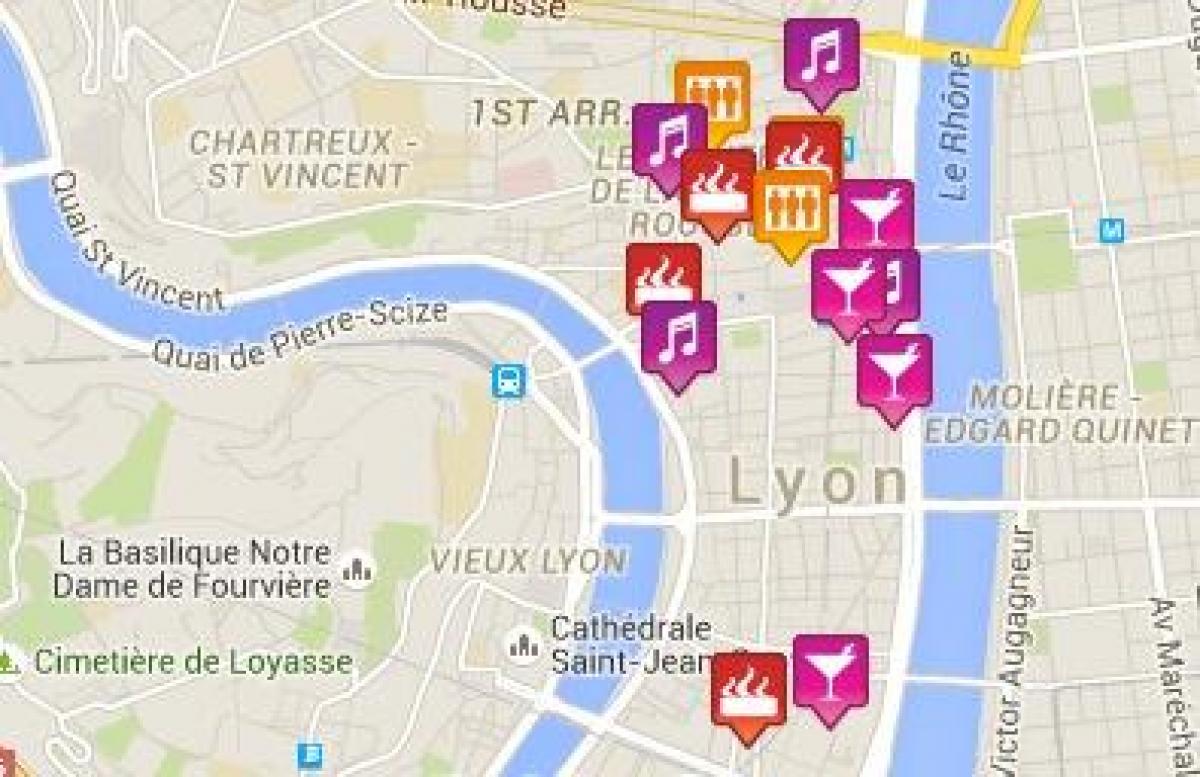 térkép meleg Lyon