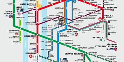 Lyon a föld alatt térkép