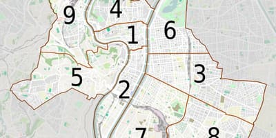 Térkép Lyon arrondissements