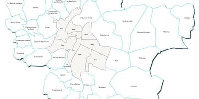 Térkép Lyon, franciaország régió