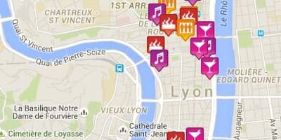 Térkép meleg Lyon